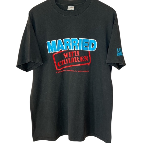 Vintage 1987 Married With Children Fox TV Show Logo T Shirt XL - Picture 1 of 4
